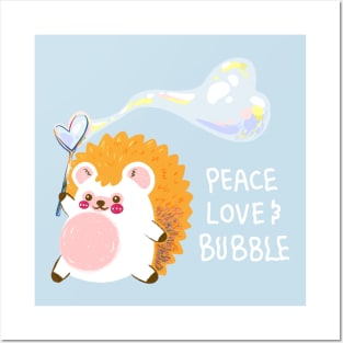 Peace, Love and Bubble Posters and Art